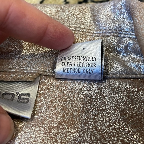 Chico's 100% Leather Foil Jacket Size M - Picture 8 of 8